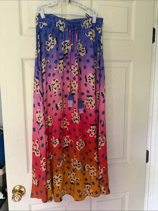 FARM Rio Dresses & Skirts - FARM Rio Ombre Floral Maxi Skirt in Purple-Pink-Mustard
